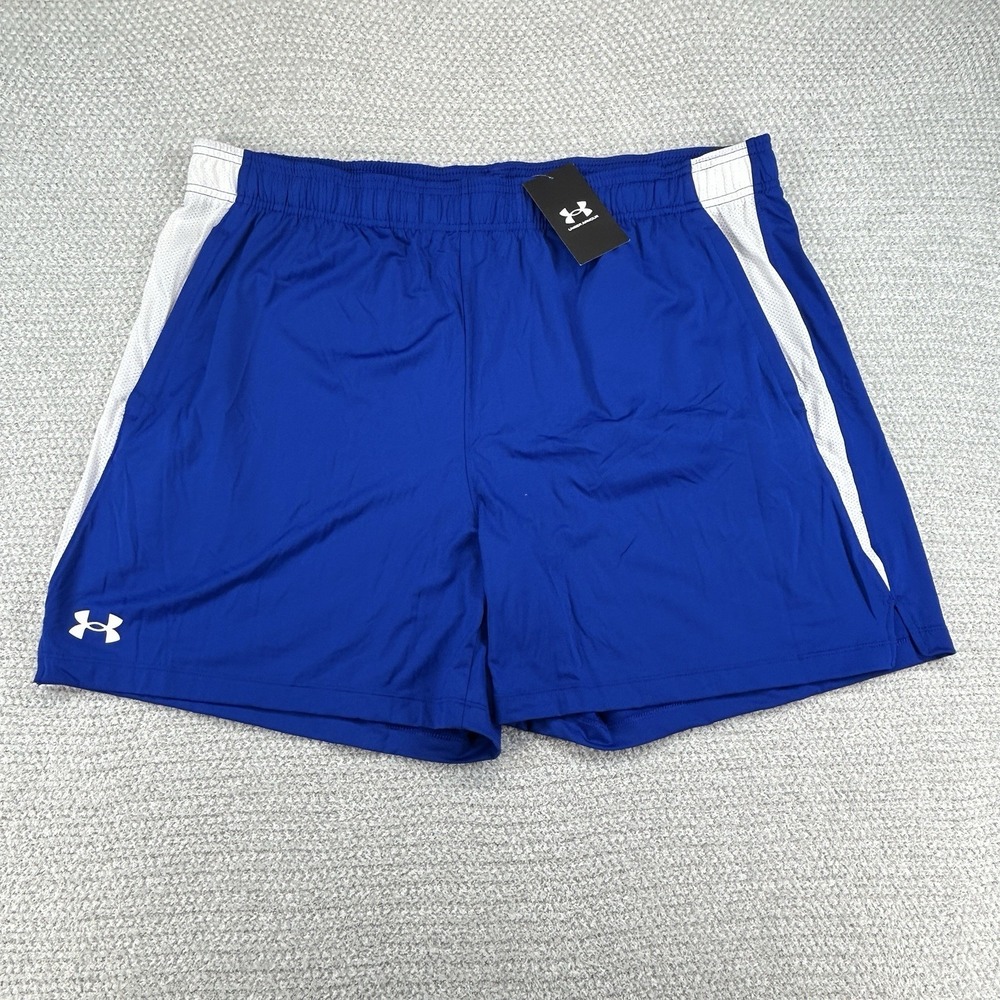 Under Armour Shorts Men's 2XL Blue Tech Vent 6 Inch Loose Fit Gym Performance